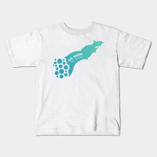 Go with the waves with creative dolphin design Gift Kids T-Shirt